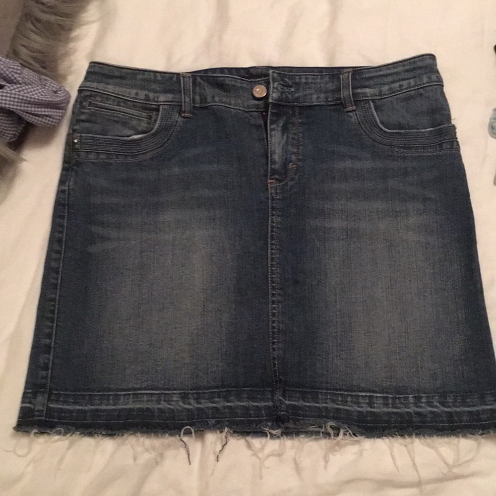 Denim mini skirt